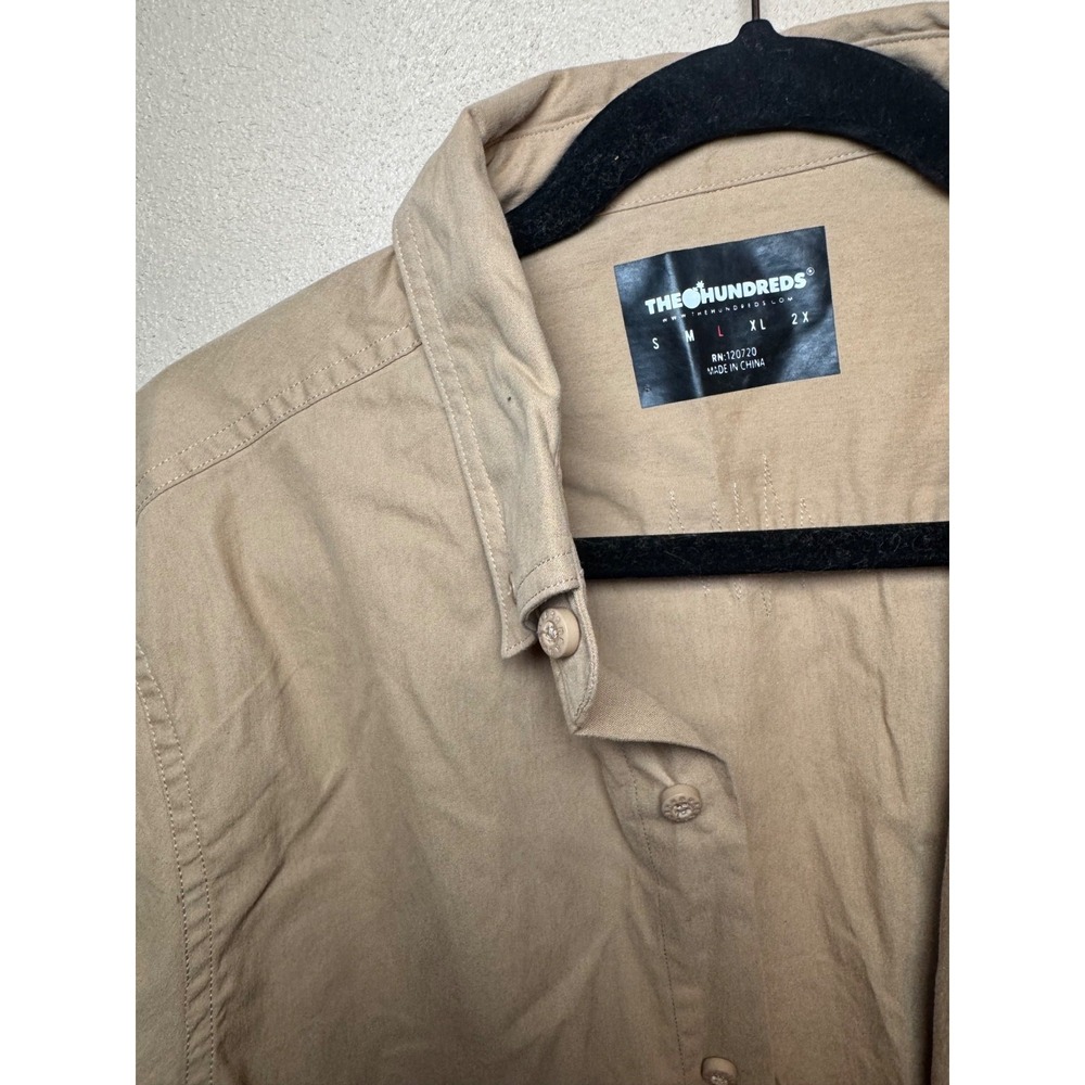 NWT The Hundreds Kirk Waterproof Button Down Khaki | Size L - Picture 7 of 7